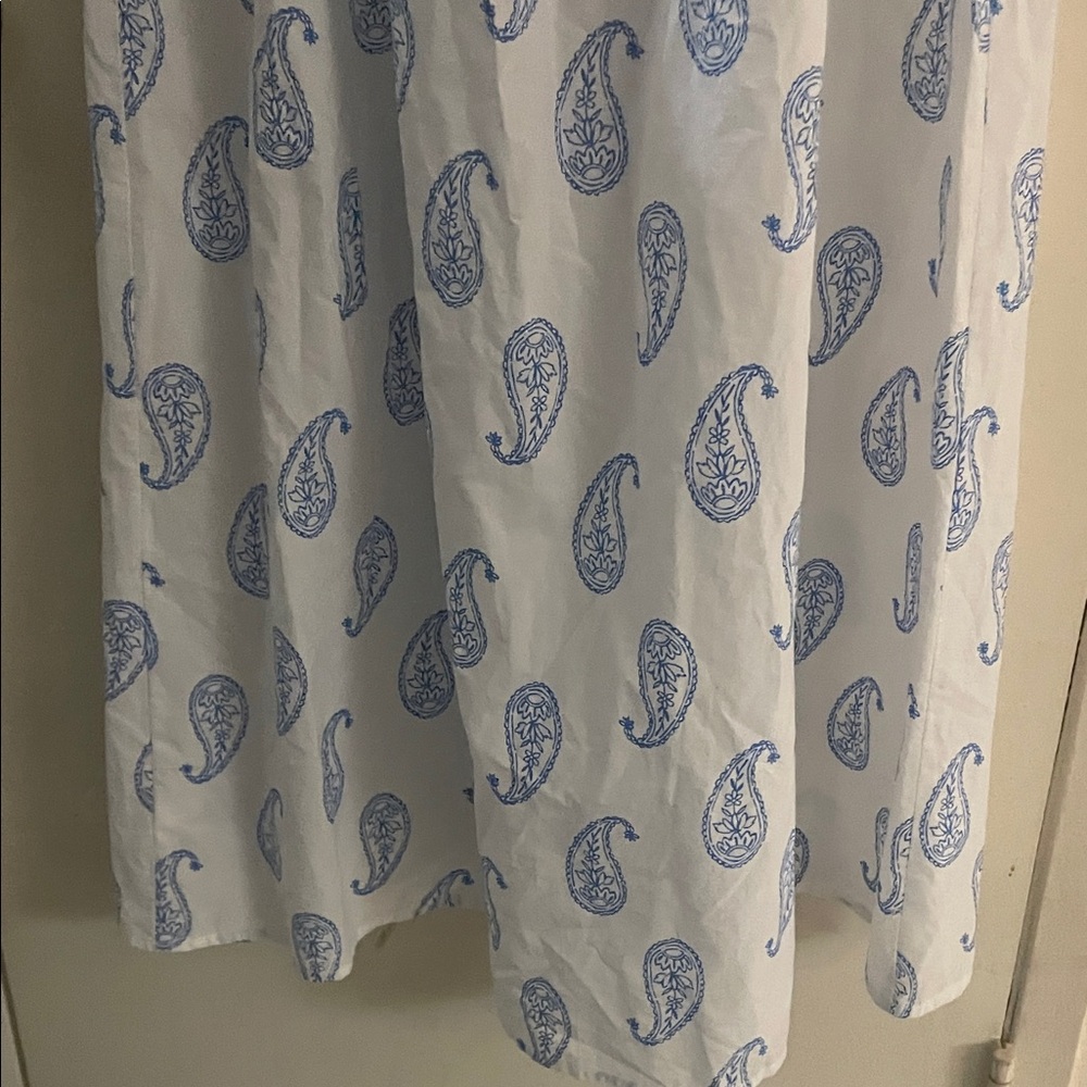 Elegant White and Blue Paisley Halter Dress by Universal Thread - Picture 10 of 11